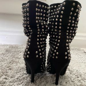 Just Fab open toe spikes booties!
